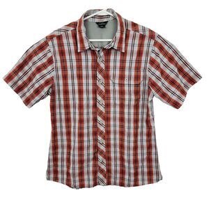 Eddie Bauer Travex Plaid Shirt Short Sleeve Fishing Hiking Mens Sz M Multicolor